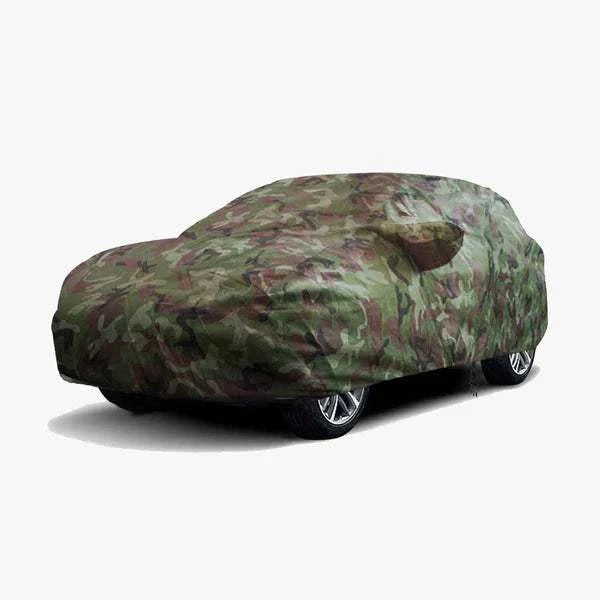 Essential Hyundai Tucson Car Cover | Camouflage Fabric | Dustproof & Water-Resistant | With Mirror Pockets, Elastic Corners, Storage Bag | From Polco