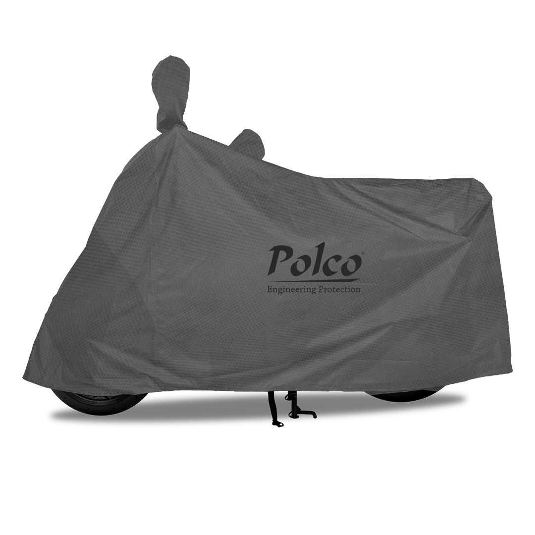 Premium bike cover for TVS XL 100, heavy duty, dustproof, UV-resistant, Polco brand.