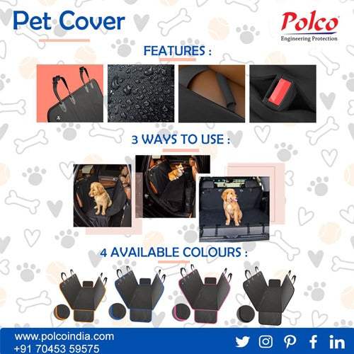 Polco Dual Coat Pet Seat Cover | Protect Your Car Seats | Water-Resistant & UV Resistant, Dustproof, Scratchproof | From Polco Creations